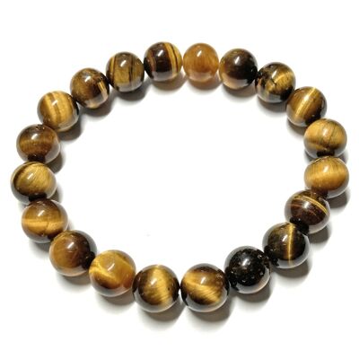 Bracelet Boules en Oeil de Tigre 10mm