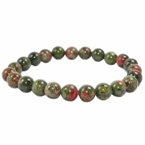 Bracelet Boules en Unakite