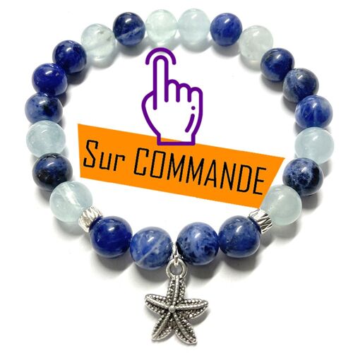 Bracelet en Aigue Marine & Sodalite