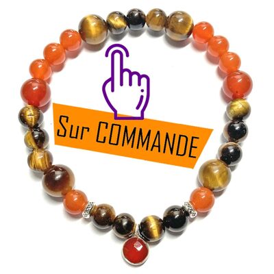 Bracelet en Cornaline & Oeil de Tigre