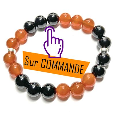 Bracelet en Cornaline & Onyx