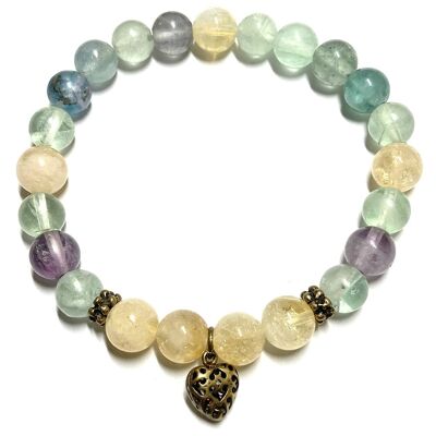 Bracelet en Fluorite & Citrine