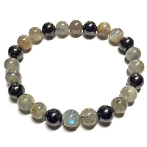 Bracelet en Labradorite & Shungite