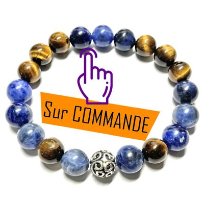 Bracelet en Sodalite & Oeil de Tigre