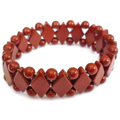 Bracelet Maya en Jaspe Rouge