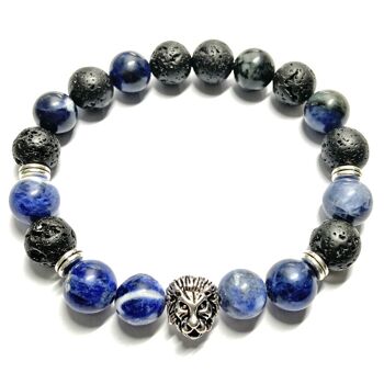 Bracelet Sodalite & Basalte