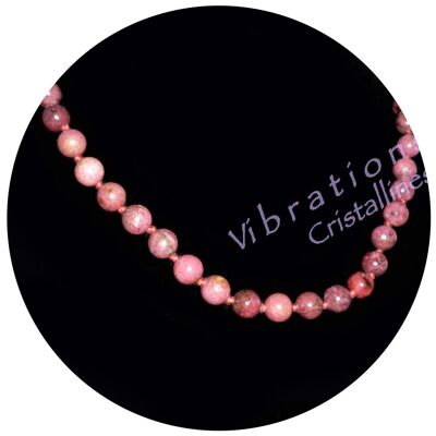 Collier Boules en Rhodonite