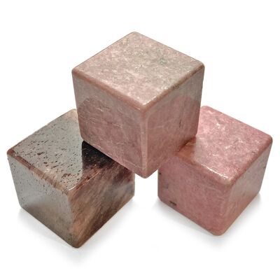 Cube en Rhodonite