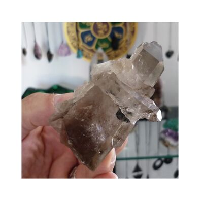 Druse de Quartz Fumé