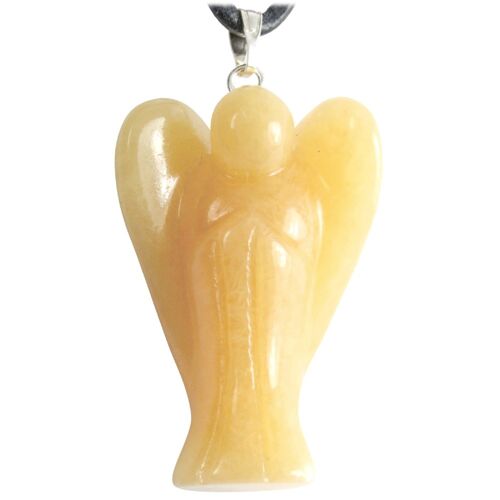 Pendentif Ange en Calcite Jaune