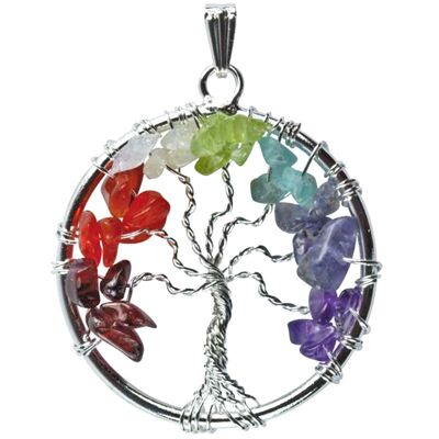 Pendentif Arbre de Vie 7 Chakras