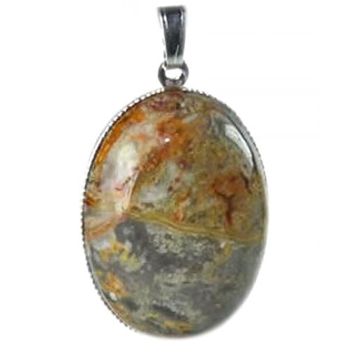 Pendentif Cabochon en Agate Crazy Lace