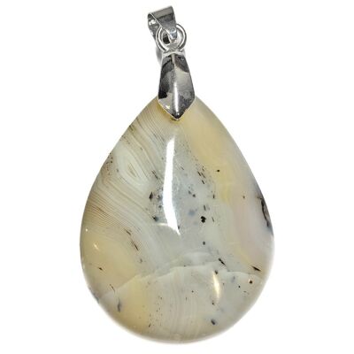 Pendentif Cabochon en Agate Dendrite