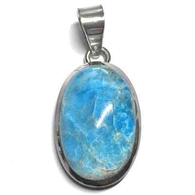 Pendentif Cabochon en Apatite & Argent