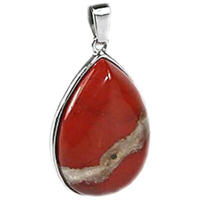 Pendentif Cabochon en Jaspe Rouge