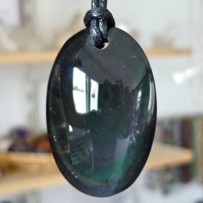 Pendentif Cabochon Obsidienne Oeil Céleste