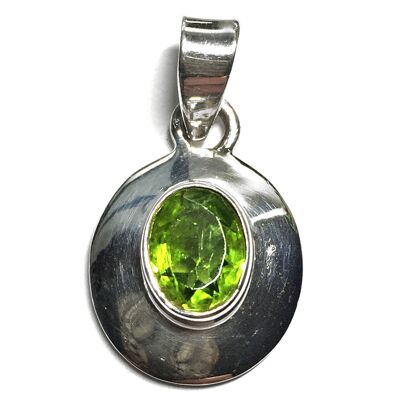 Pendentif Cabochon en Péridot & Argent