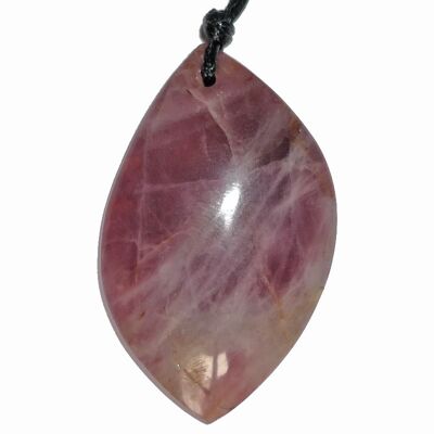 Pendentif Cabochon en Quartz Rose