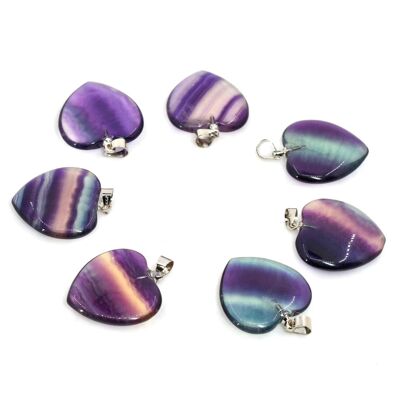 Pendentif Coeur en Fluorite