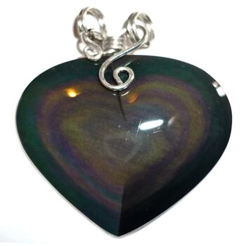 Pendentif Coeur en Obsidienne Oeil Céleste