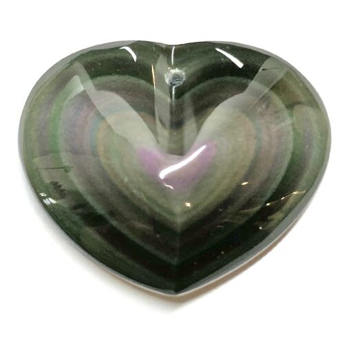 Pendentif Coeur Obsidienne Oeil Céleste