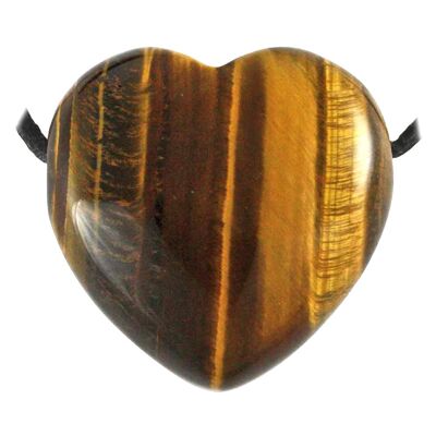 Pendentif Coeur en Oeil de Tigre