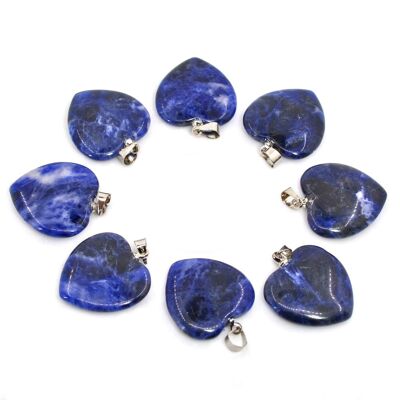 Pendentif Coeur en Sodalite