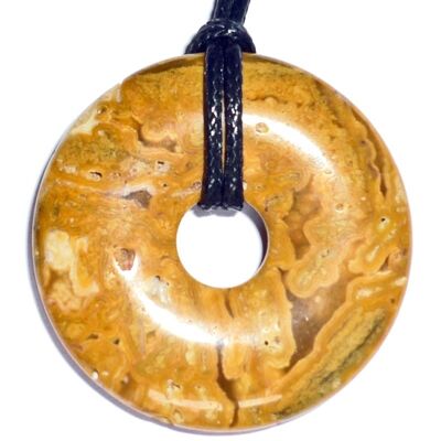 Pendentif Donut en Agate Crazy Lace