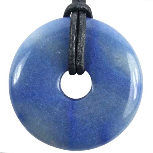 Pendentif Donut en Aventurine Bleue