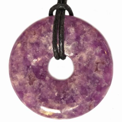 Pendentif Donut en Lépidolite Violette