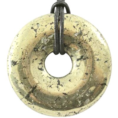 Pendentif Donut en Pyrite