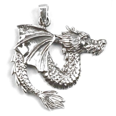 Pendentif Dragon en Argent