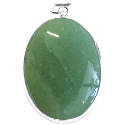 Pendentif en Aventurine Verte & Argent