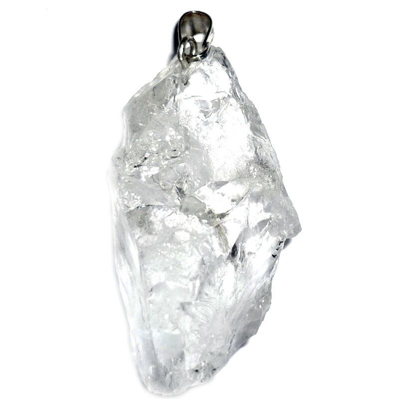 Crystal Rock Pendant Necklace- Rectangle – Hollywood Accessories-Queenship