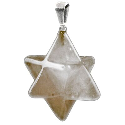 Pendentif Merkaba en Quartz Fumé