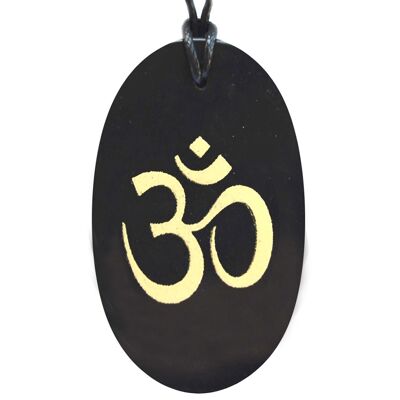 Pendentif Om en Shungite