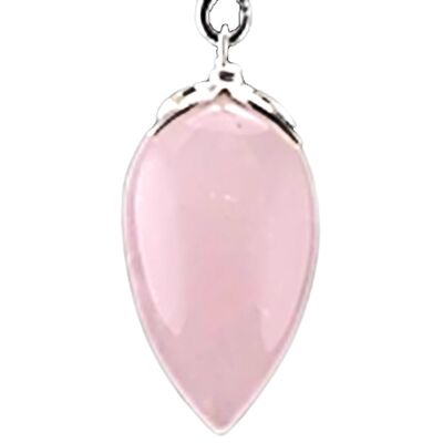 Pendule Goutte en Quartz Rose