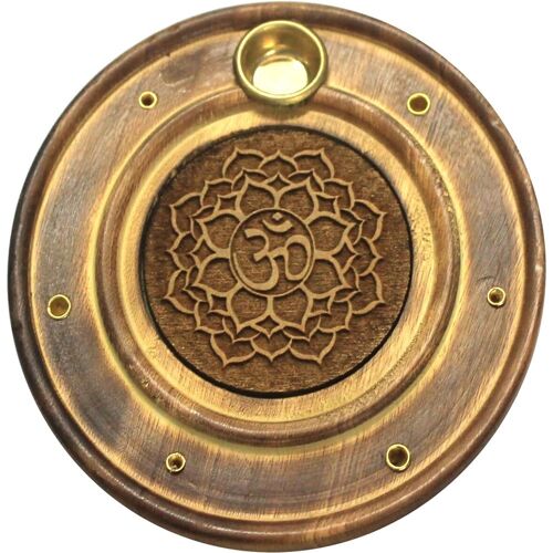 Porte Encens Fleur de Lotus en Bois