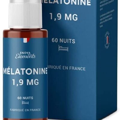 MELATONIN 1.9MG SPRAY | Falling asleep, Sleep, Jetlag | Food Supplement for Sleeping 100% Natural | 60 Nights of Sleep | Red Fruit Flavor | Made in France
