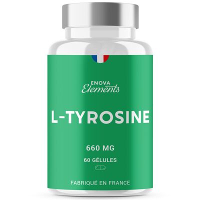 L-TIROSINA | Pelle antiossidante dopamina | 660 MG per porzione | 60 capsule | Integratore alimentare | Fatto in Francia