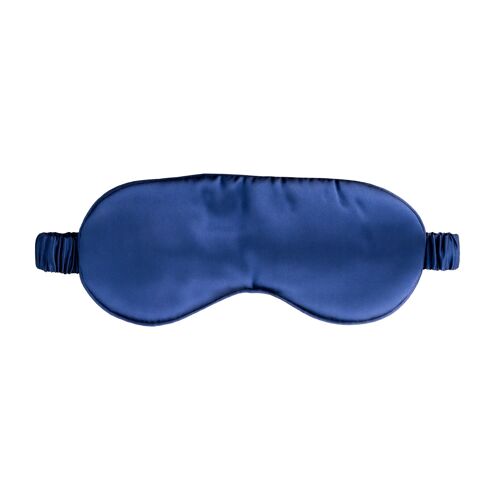 Navy blue silk night mask