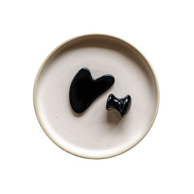 Obsidian Heart Shaped Gua sha