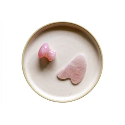 Rose Quartz Mushroom Gua Sha