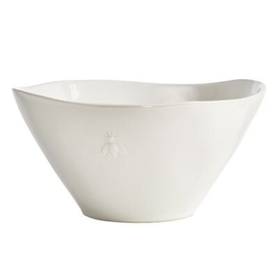 Abeille salad bowl ecru H13 Ø26cm