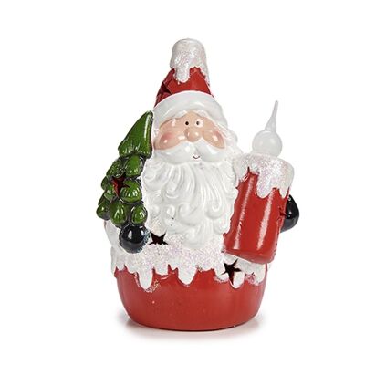 Pack of 2 figures Santa Claus with candle.