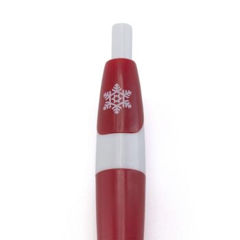 lot de 10 stylos à bille bicolores motif Noël à poussoir. 3