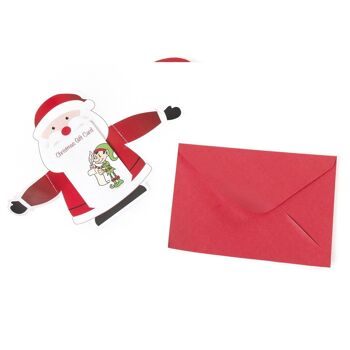 POXTAL Pack 10 pcs Lettre pour les cadeaux de Noël avec enveloppe rouge avec motif Père Noël 4