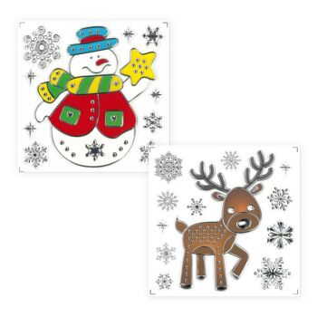 Pack de 2 unités autocollant de Noël. ALÉATOIRE