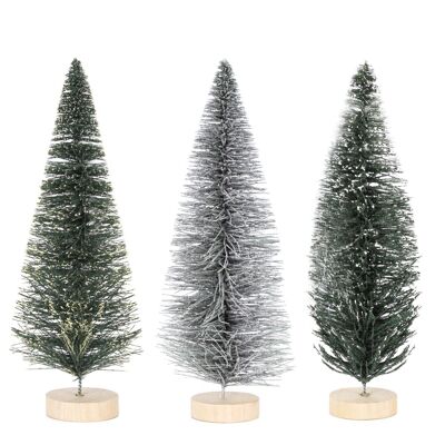 Packung mit 3 Weihnachtsbäumen 30cm. Verschiedene Designs.