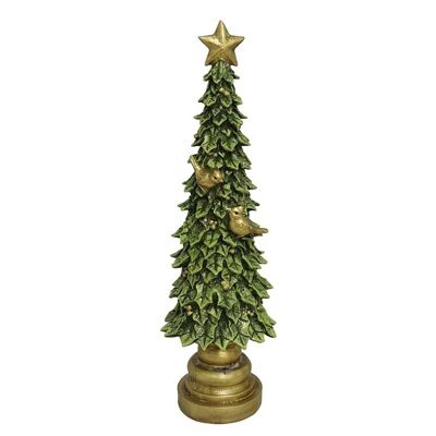 ALBERO DI NATALE CON UCCELLI 13,5X13,X43CM